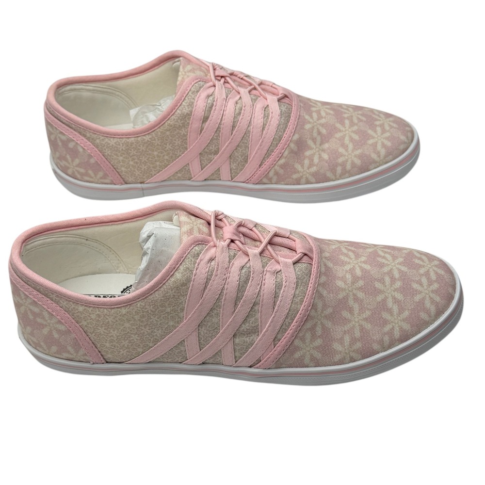 NEW Bradford Exchange Womens US 6.5 UK 5 Shoes Pink Floral Print Ribbon Retro - Picture 10 of 11